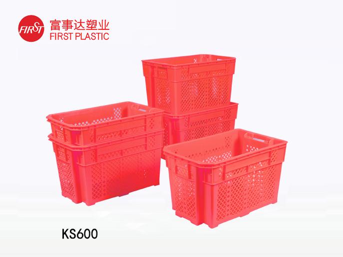 KS600网孔型翻转套叠TIKTOK色情版下载周转箱